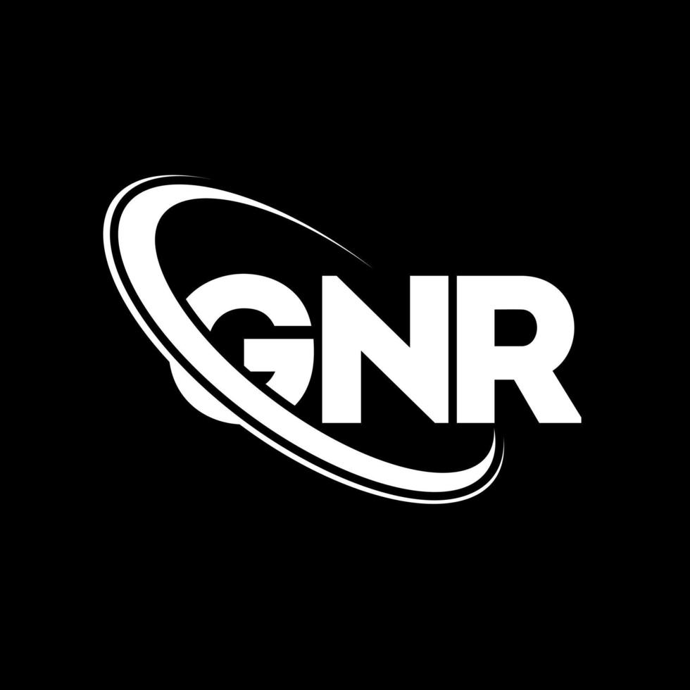 GNR logo. GNR letter. GNR letter logo design. Initials GNR logo linked with circle and uppercase monogram logo. GNR typography for technology, business and real estate brand. vector
