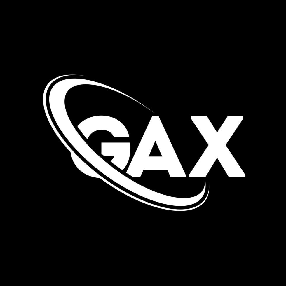 logotipo de gax. carta de gax. diseño del logotipo de la letra gax. logotipo de las iniciales gax vinculado con un círculo y un logotipo de monograma en mayúsculas. tipografía gax para tecnología, negocios y marca inmobiliaria. vector