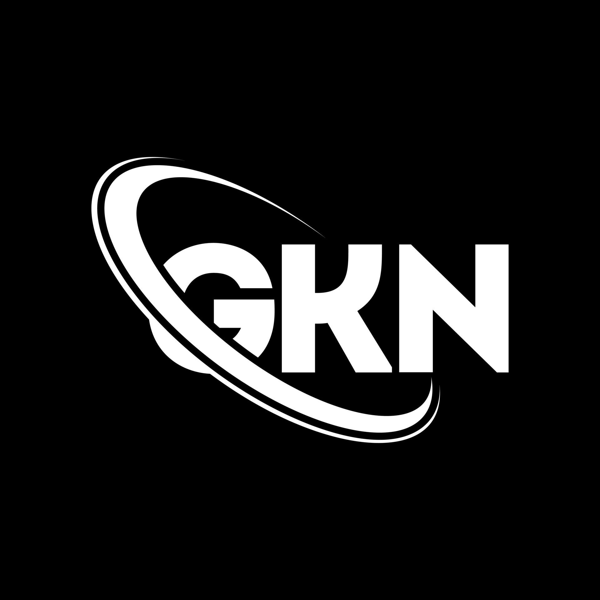 GKN logo. GKN letter. GKN letter logo design. Initials GKN logo linked