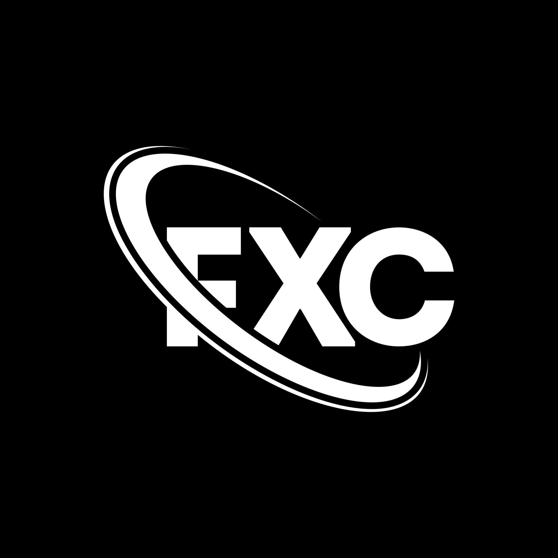 logotipo de fxc. letra fxc. diseño del logotipo de la letra fxc