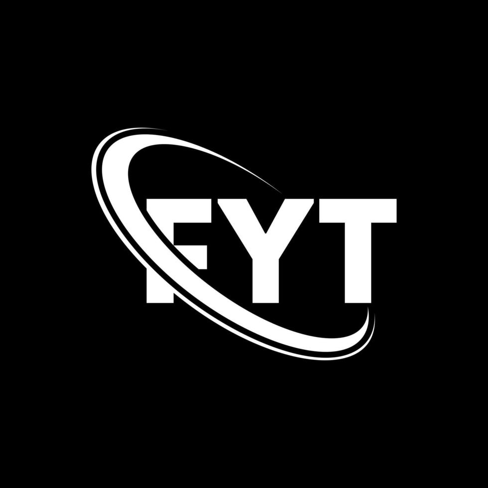 logotipo de fyt. carta fyt. diseño de logotipo de letra fyt. logotipo de iniciales fyt vinculado con círculo y logotipo de monograma en mayúsculas. tipografía fyt para tecnología, negocios y marca inmobiliaria. vector