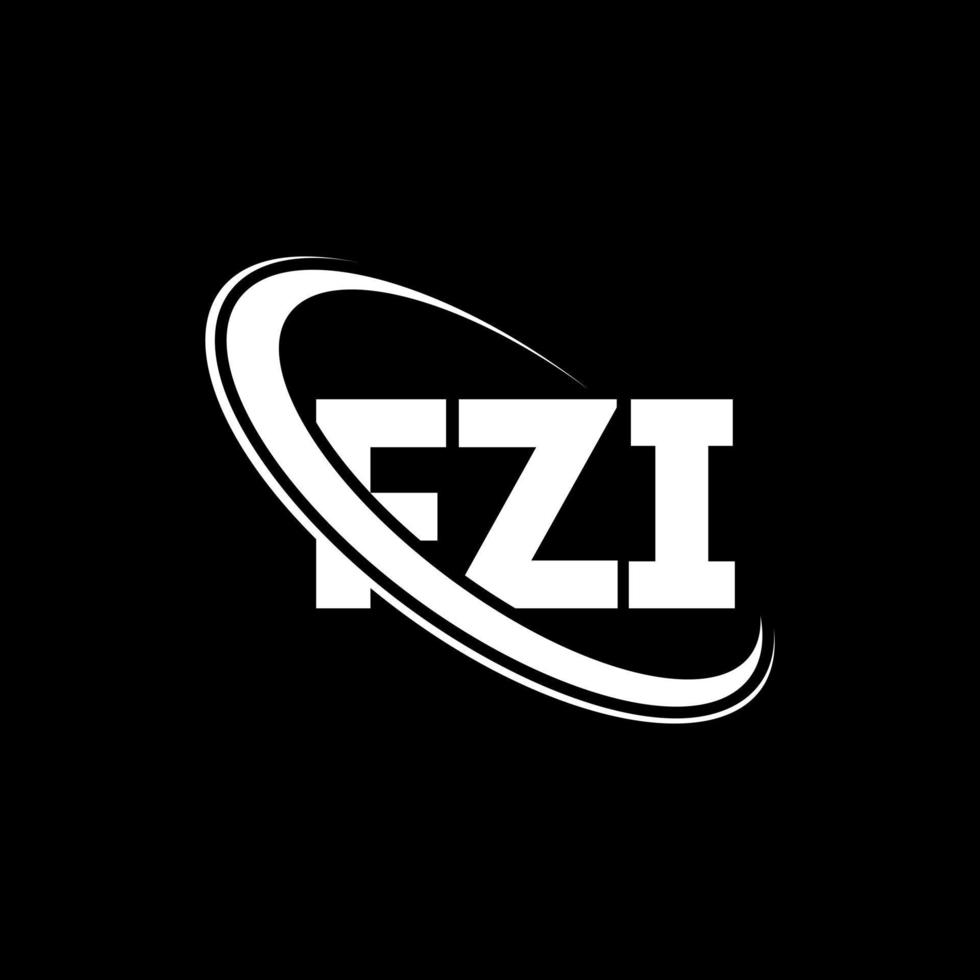 logotipo de fzi. carta fzi. diseño del logotipo de la letra fzi. iniciales del logotipo de fzi vinculado con un círculo y un logotipo de monograma en mayúsculas. tipografía fzi para tecnología, negocios y marca inmobiliaria. vector