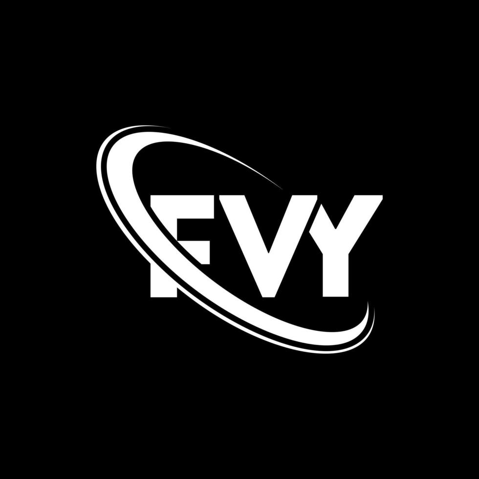 FVY logo. FVY letter. FVY letter logo design. Initials FVY logo linked with circle and uppercase monogram logo. FVY typography for technology, business and real estate brand. vector