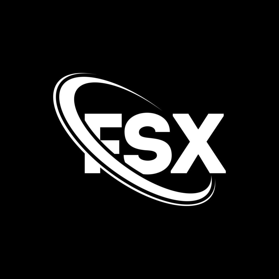 logotipo de fsx. letra fx. diseño del logotipo de la letra fsx. logotipo de iniciales fsx vinculado con círculo y logotipo de monograma en mayúsculas. tipografía fsx para tecnología, negocios y marca inmobiliaria. vector