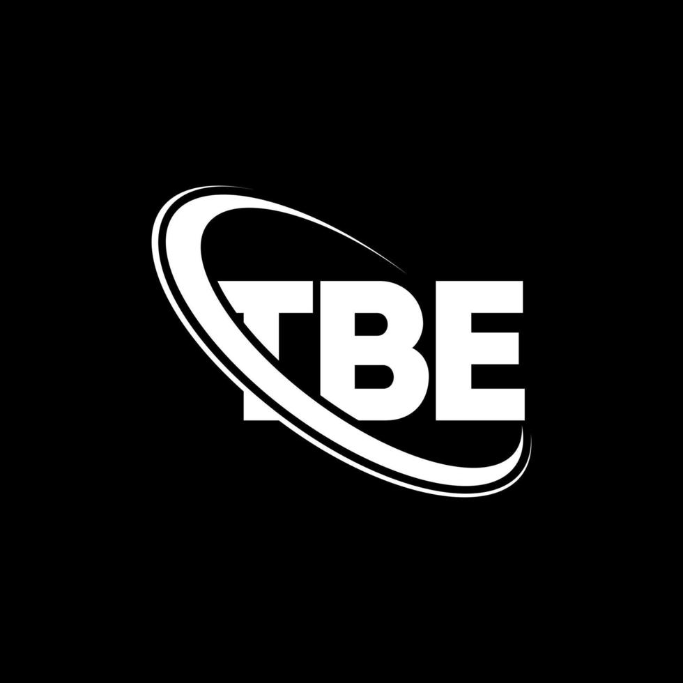 logotipo de tbe. tbe carta. diseño del logotipo de la letra tbe. logotipo de las iniciales tbe vinculado con el círculo y el logotipo del monograma en mayúsculas. tipografía tbe para tecnología, negocios y marca inmobiliaria. vector