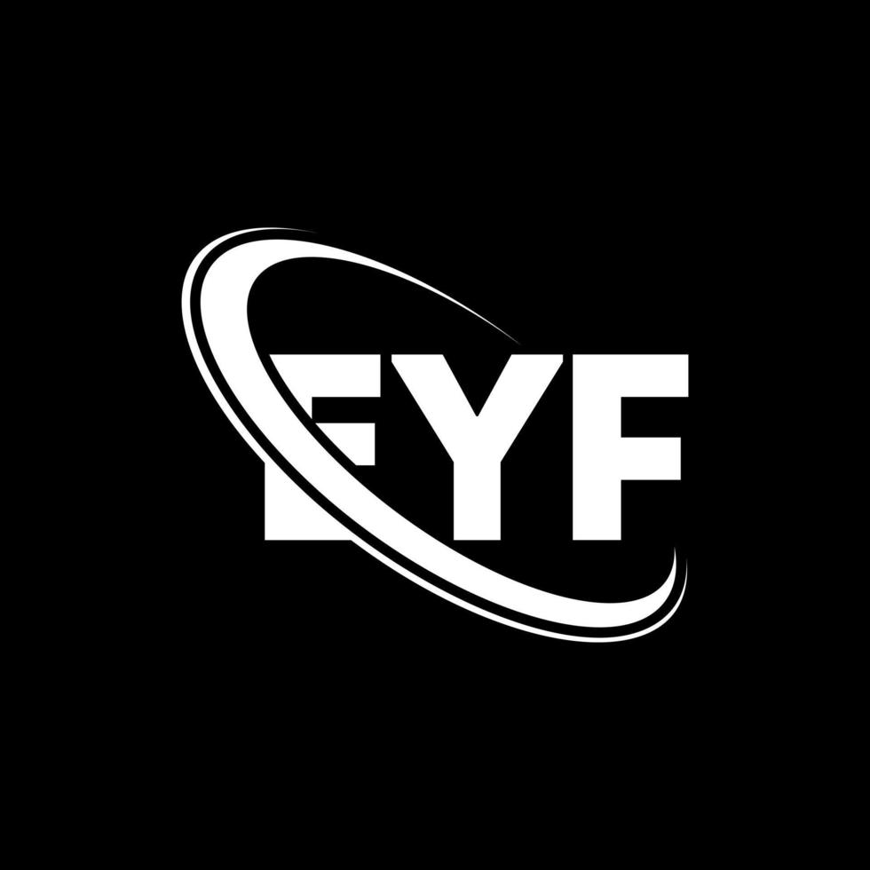 logotipo de ef. letra ef. diseño del logotipo de la letra eyf. logotipo de iniciales eyf vinculado con círculo y logotipo de monograma en mayúsculas. tipografía eyf para tecnología, negocios y marca inmobiliaria. vector