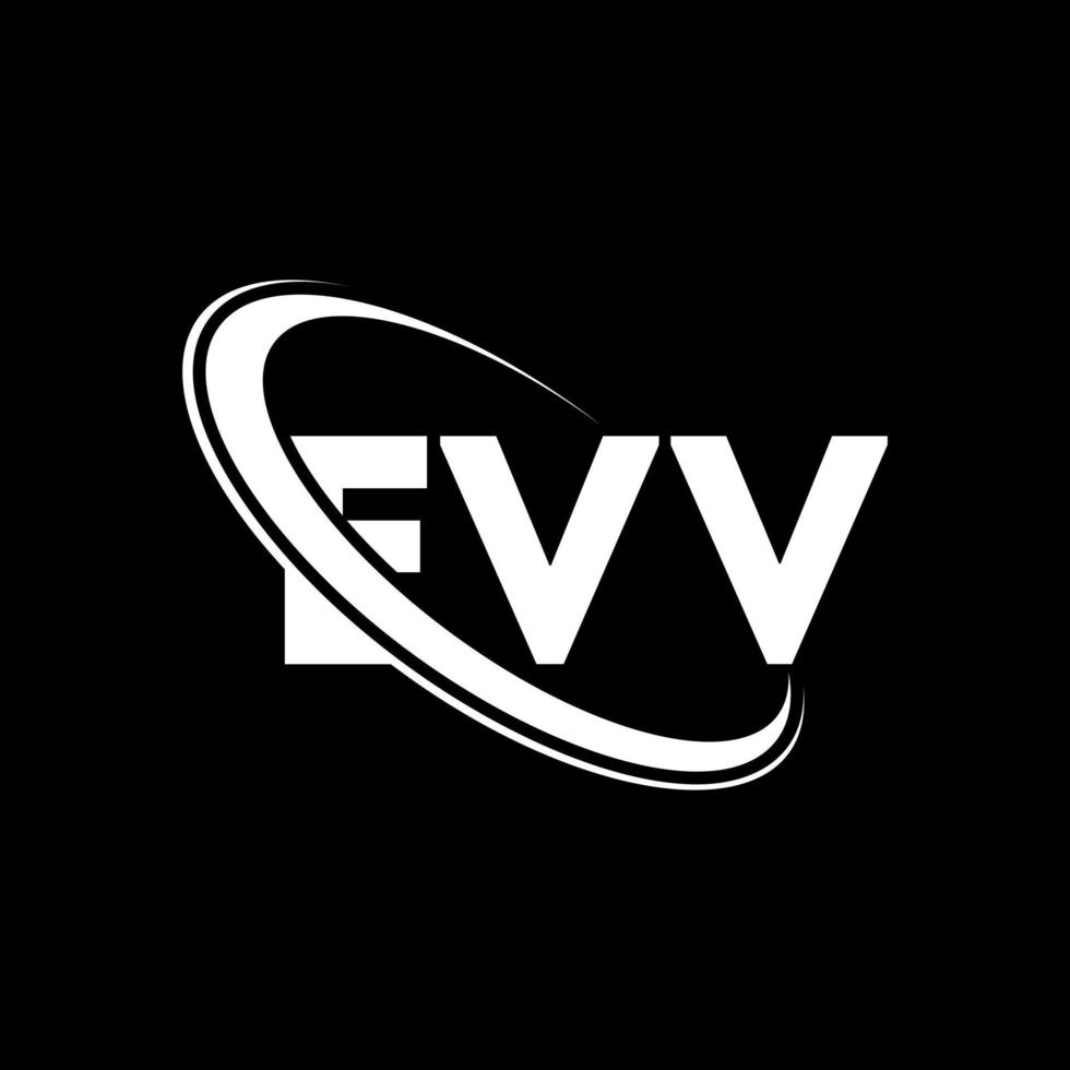logotipo de ev. cada letra. diseño del logotipo de la letra evv. logotipo de iniciales evv vinculado con círculo y logotipo de monograma en mayúsculas. tipografía evv para tecnología, negocios y marca inmobiliaria. vector