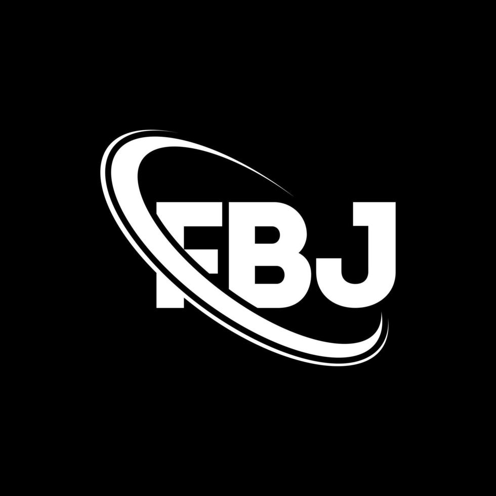 logotipo de fbj. carta fbj. diseño del logotipo de la letra fbj. logotipo de iniciales fbj vinculado con círculo y logotipo de monograma en mayúsculas. tipografía fbj para tecnología, negocios y marca inmobiliaria. vector