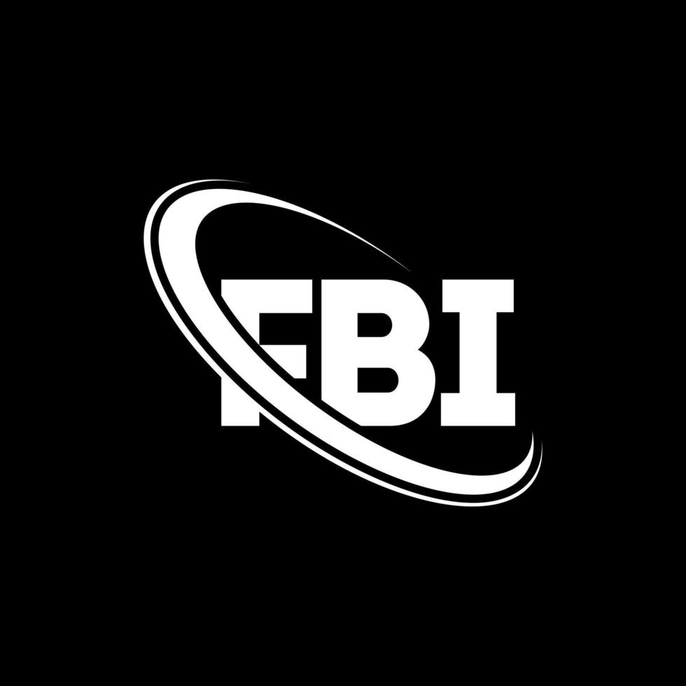 logotipo del fbi carta del fbi diseño del logotipo de la carta del fbi. logotipo de las iniciales fbi vinculado con un círculo y un logotipo de monograma en mayúsculas. tipografía fbi para tecnología, negocios y marca inmobiliaria. vector