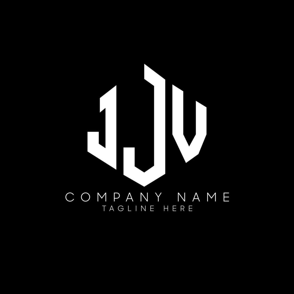 JJV letter logo design with polygon shape. JJV polygon and cube shape logo design. JJV hexagon vector logo template white and black colors. JJV monogram, business and real estate logo.