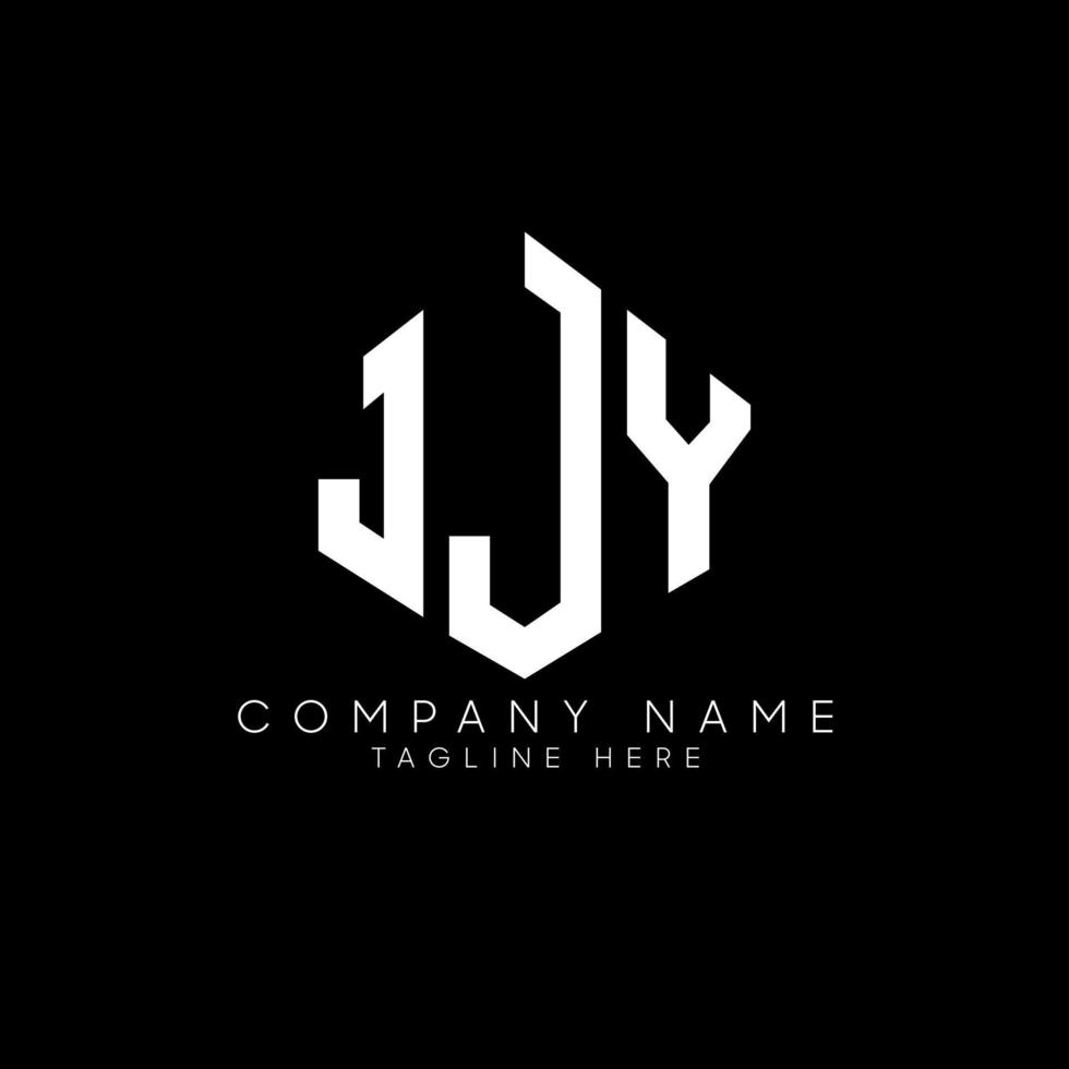 diseño de logotipo de letra jjy con forma de polígono. jjy polígono y diseño de logotipo en forma de cubo. jjy hexágono vector logo plantilla colores blanco y negro. jjy monograma, logotipo comercial e inmobiliario.