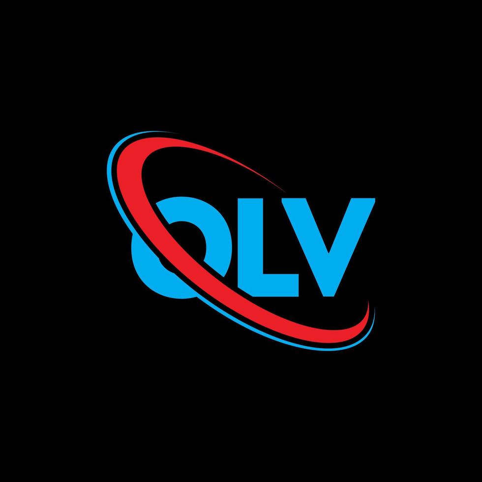 logotipo de olv. letra olv. diseño de logotipo de letra olv. logotipo de olv de iniciales vinculado con círculo y logotipo de monograma en mayúsculas. tipografía olv para tecnología, negocios y marca inmobiliaria. vector