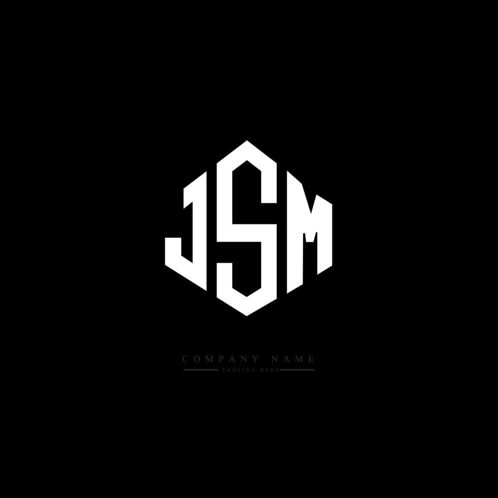 JSM letter logo design with polygon shape. JSM polygon and cube shape