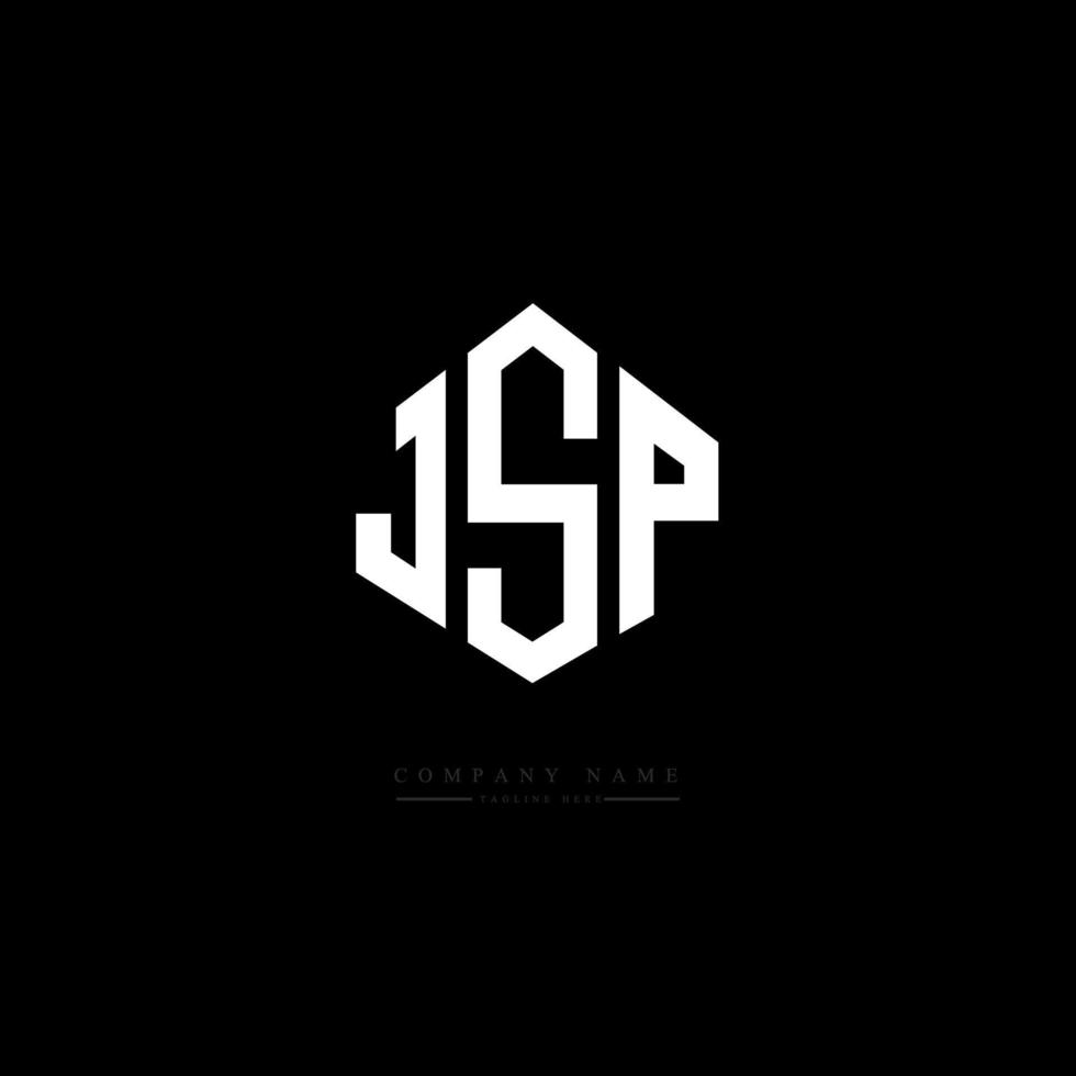 diseño de logotipo de letra jsp con forma de polígono. jsp polígono y diseño de logotipo en forma de cubo. jsp hexágono vector logo plantilla colores blanco y negro. jsp monograma, logotipo empresarial y inmobiliario.
