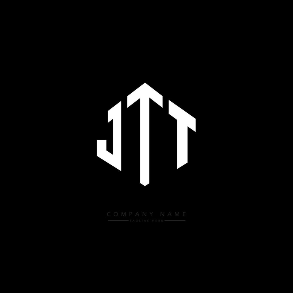 diseño de logotipo de letra jtt con forma de polígono. jtt polígono y diseño de logotipo en forma de cubo. jtt hexágono vector logo plantilla colores blanco y negro. Monograma jtt, logotipo empresarial y inmobiliario.