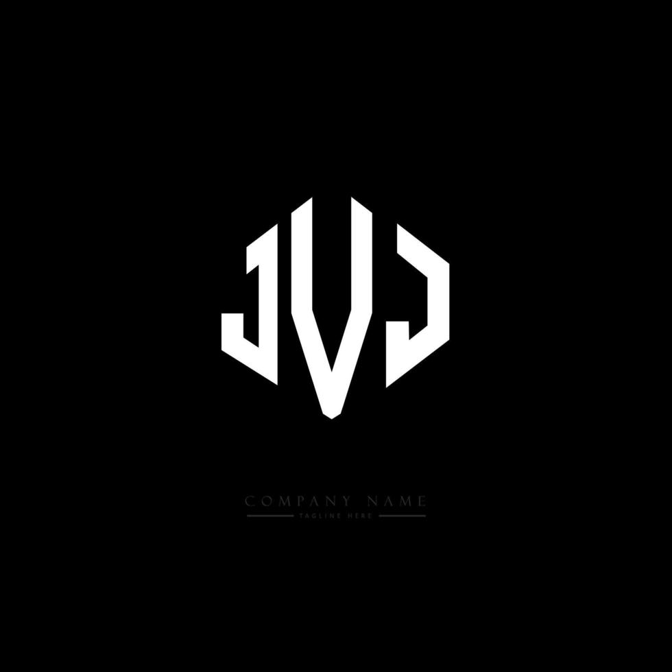 JVJ letter logo design with polygon shape. JVJ polygon and cube shape logo design. JVJ hexagon vector logo template white and black colors. JVJ monogram, business and real estate logo.