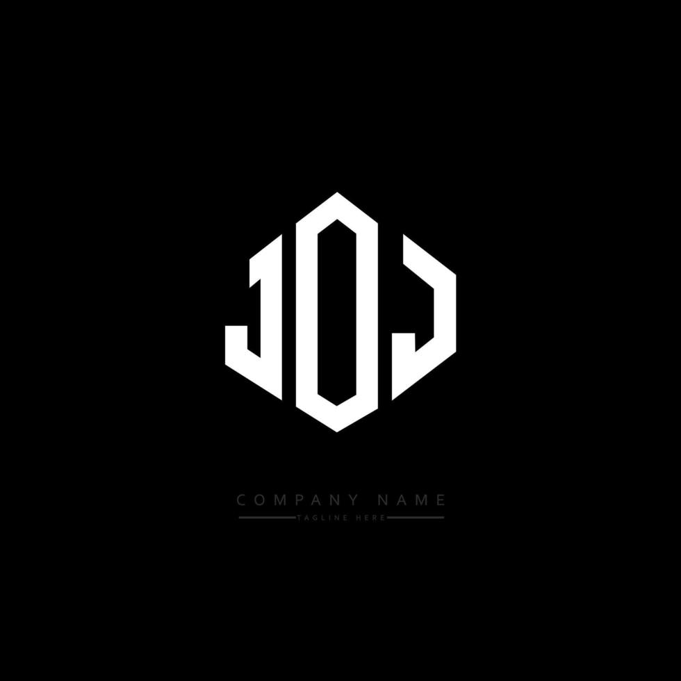 diseño de logotipo de letra joj con forma de polígono. joj polígono y diseño de logotipo en forma de cubo. joj hexagon vector logo plantilla colores blanco y negro. monograma joj, logo comercial e inmobiliario.