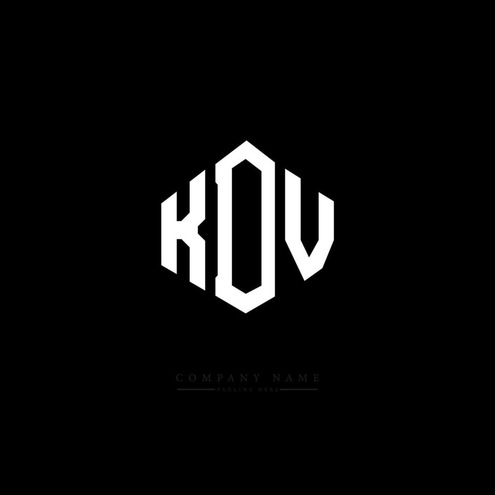 KDV letter logo design with polygon shape. KDV polygon and cube shape logo design. KDV hexagon vector logo template white and black colors. KDV monogram, business and real estate logo.