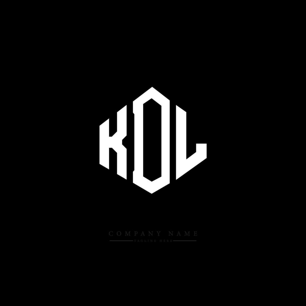 diseño de logotipo de letra kdl con forma de polígono. Diseño de logotipo en forma de cubo y polígono kdl. Plantilla de logotipo vectorial hexagonal kdl colores blanco y negro. monograma kdl, logotipo empresarial y inmobiliario. vector