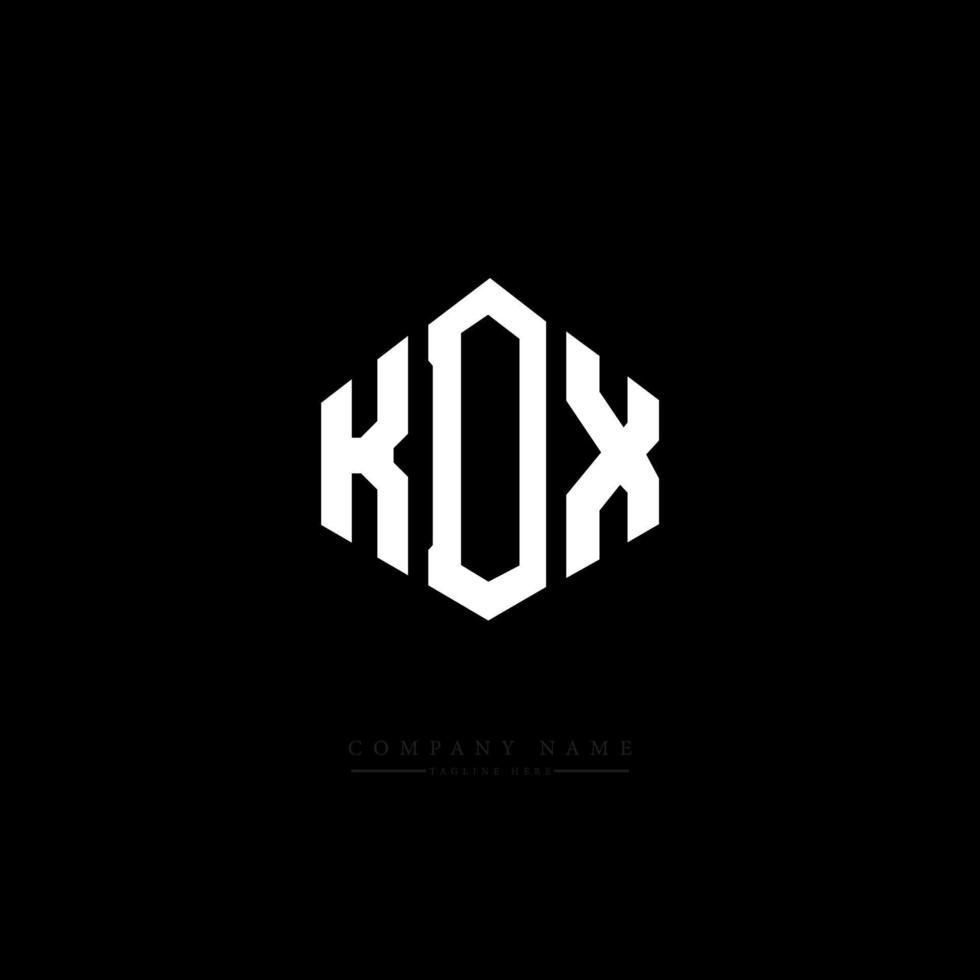KDX letter logo design with polygon shape. KDX polygon and cube shape logo design. KDX hexagon vector logo template white and black colors. KDX monogram business and real estate logo. 9129056 Vector