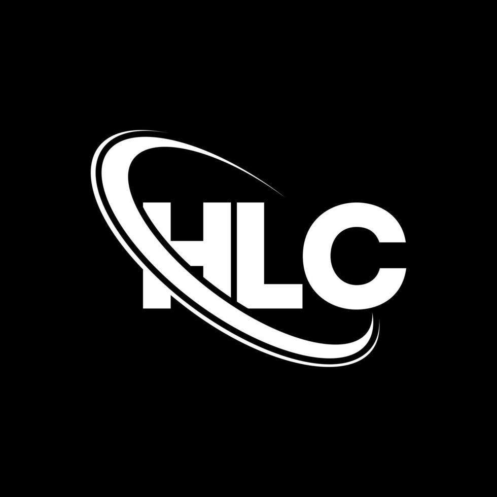 logotipo de hlc. carta hlc. diseño del logotipo de la letra hlc. logotipo de las iniciales hlc vinculado con un círculo y un logotipo de monograma en mayúsculas. tipografía hlc para tecnología, negocios y marca inmobiliaria. vector