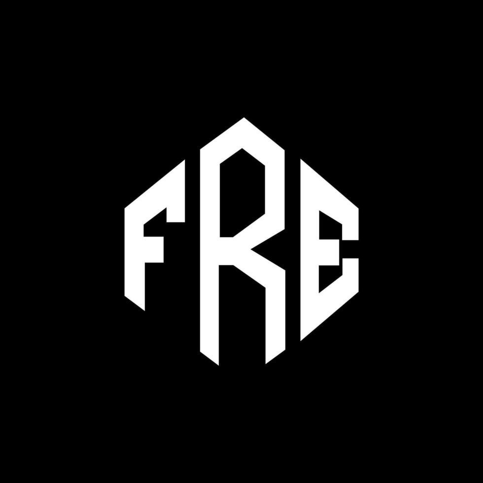 FRFE letter logo design with polygon shape. FRFE polygon and cube shape logo design. FRFE hexagon vector logo template white and black colors. FRFE monogram, business and real estate logo.