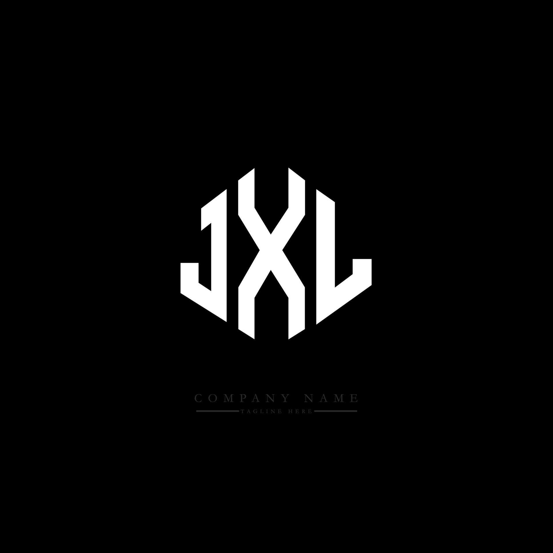 JXL letter logo design with polygon shape. JXL polygon and cube shape logo design. JXL hexagon