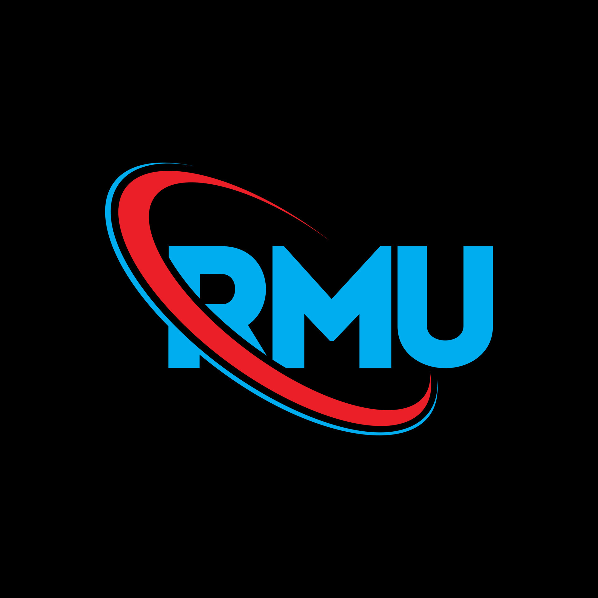 logotipo de rmu. letra rmu. diseño del logotipo de la letra rmu