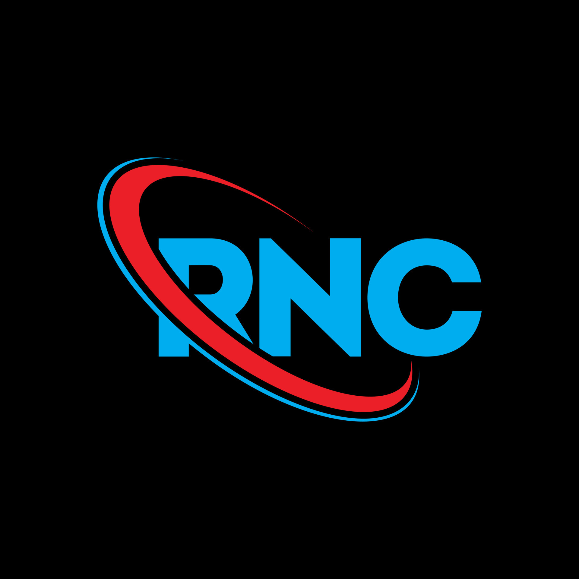 RNC logo. RNC letter. RNC letter logo design. Initials RNC logo linked with circle and uppercase
