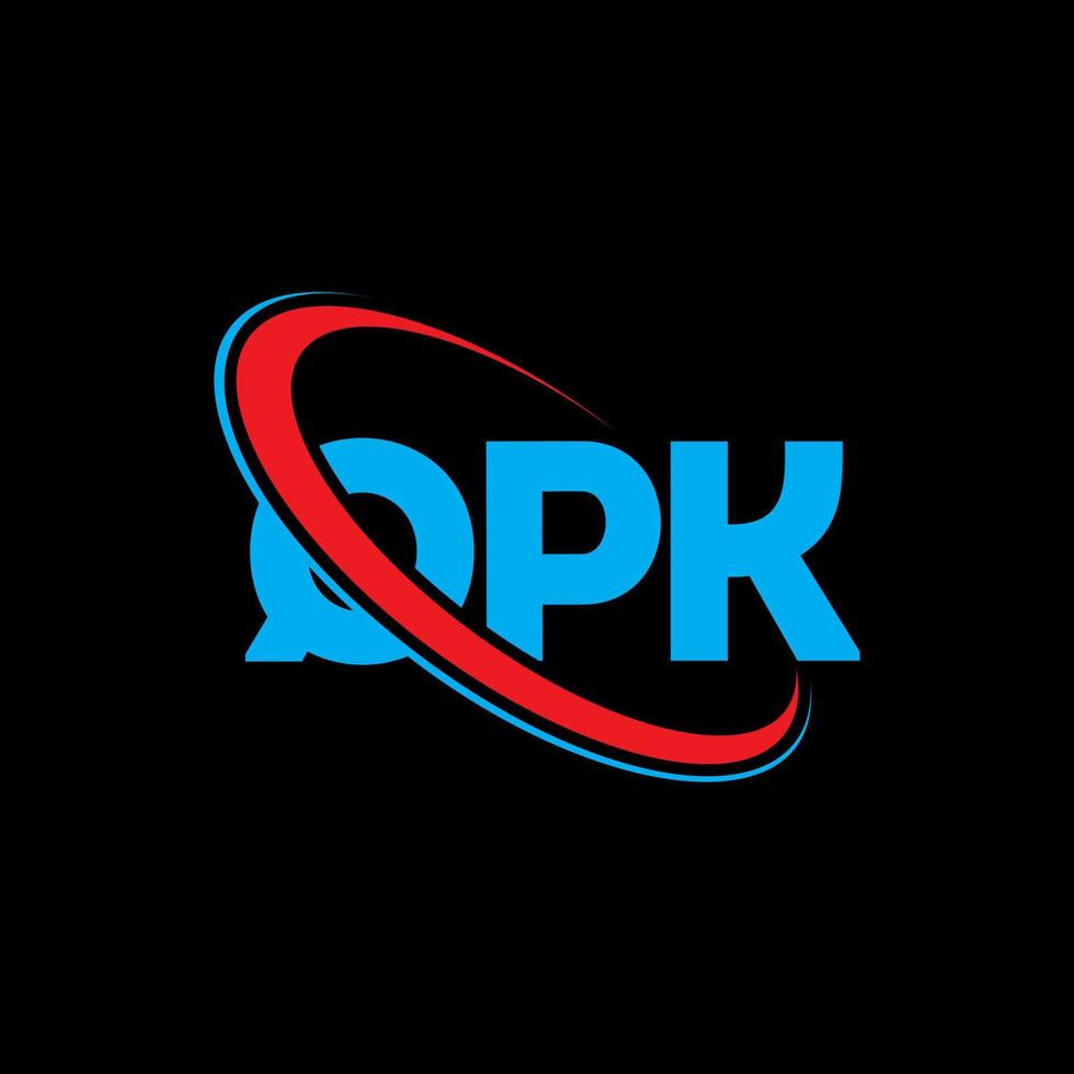 QPK logo. QPK letter. QPK letter logo design. Initials QPK logo linked with circle and uppercase monogram logo. QPK typography for technology, business and real estate brand. vector