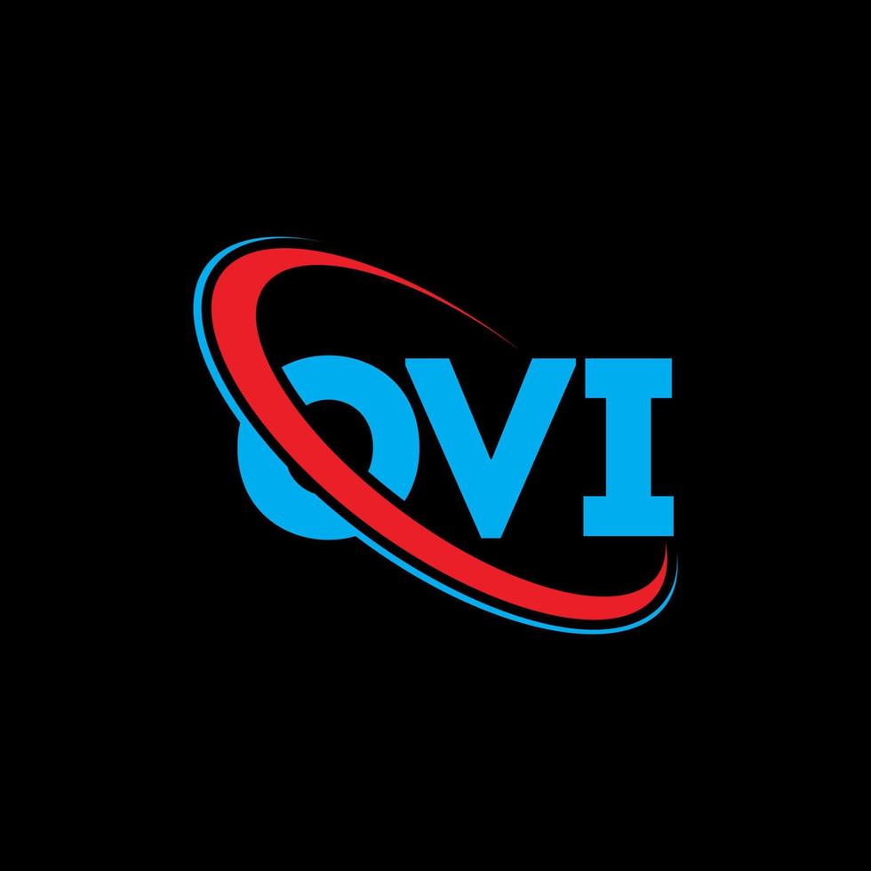 OVI logo. OVI letter. OVI letter logo design. Initials OVI logo linked with circle and uppercase monogram logo. OVI typography for technology, business and real estate brand. vector
