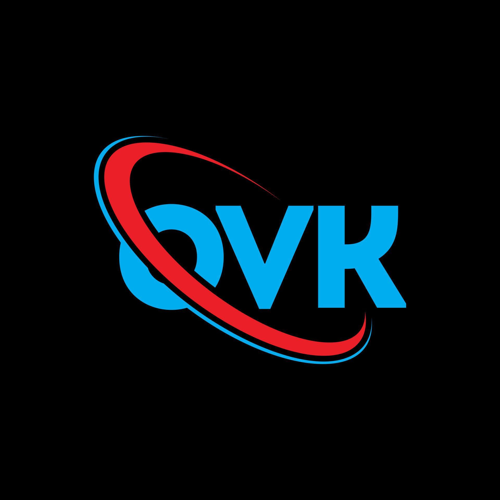 OVK logo. OVK letter. OVK letter logo design. Initials OVK logo linked ...