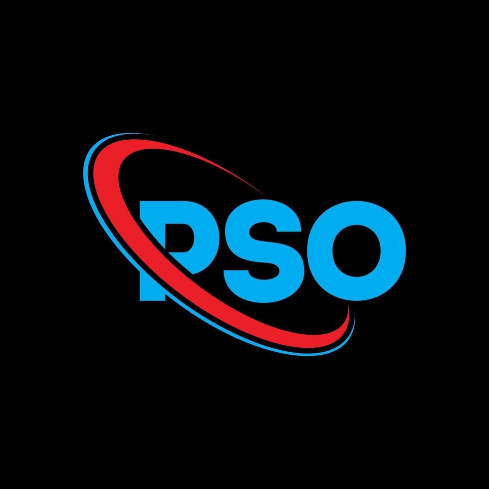 PSO logo. PSO letter. PSO letter logo design. Initials PSO logo linked with circle and uppercase monogram logo. PSO typography for technology, business and real estate brand. vector