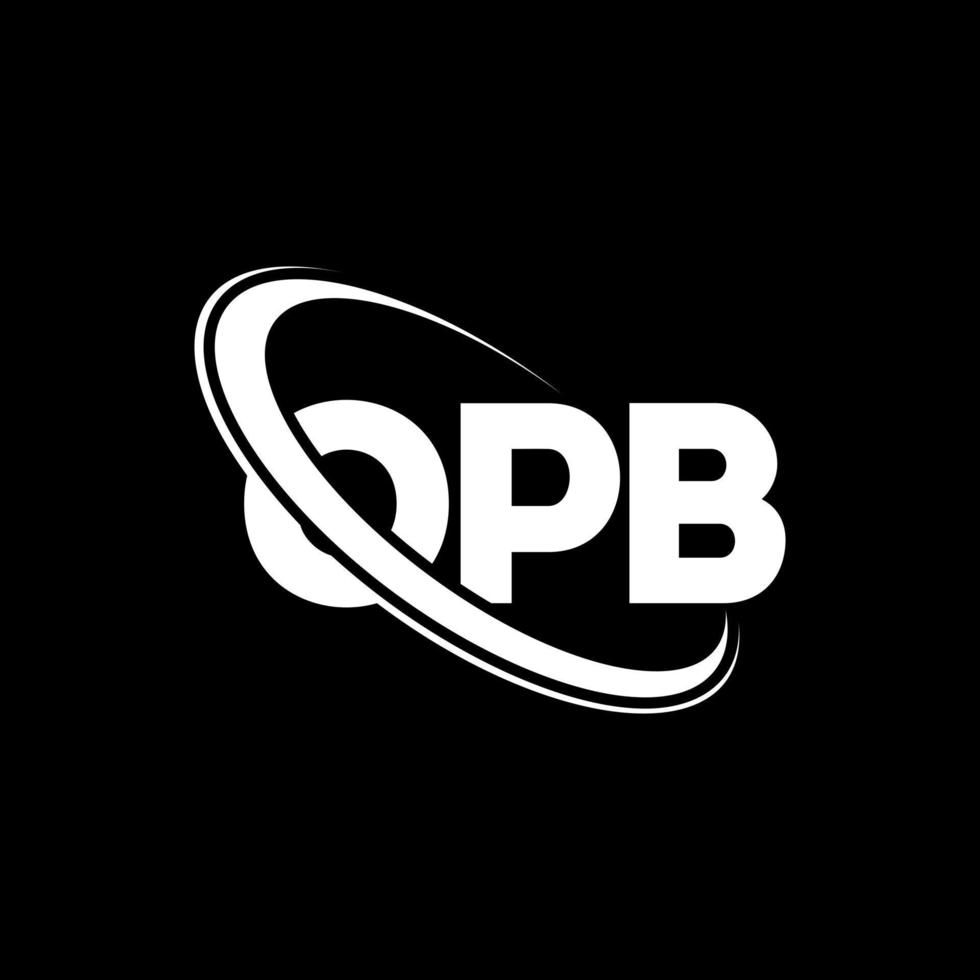 logotipo de op. carta opb. diseño de logotipo de carta opb. iniciales del logotipo opb vinculado con el círculo y el logotipo del monograma en mayúsculas. tipografía opb para tecnología, negocios y marca inmobiliaria. vector