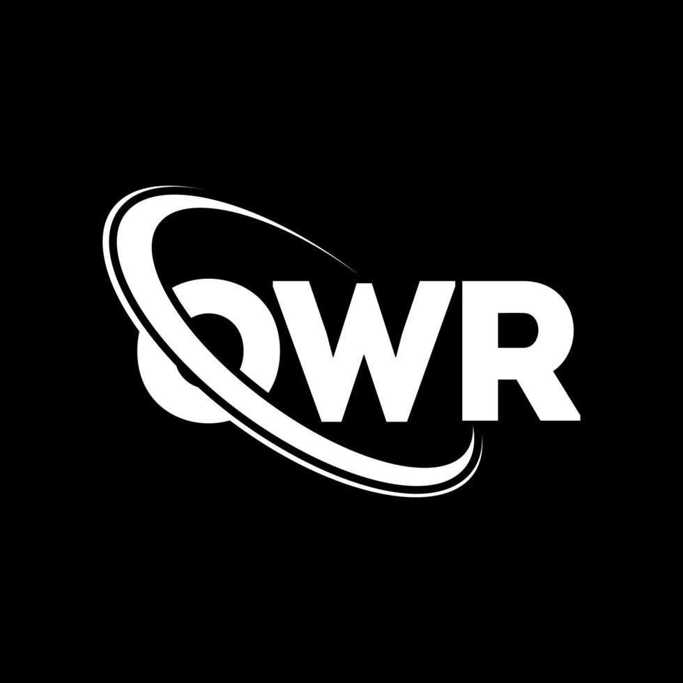 nuestro logotipo. nuestra carta. diseño del logotipo de la letra owr. logotipo de iniciales owr vinculado con círculo y logotipo de monograma en mayúsculas. owr tipografía para tecnología, negocios y marca inmobiliaria. vector