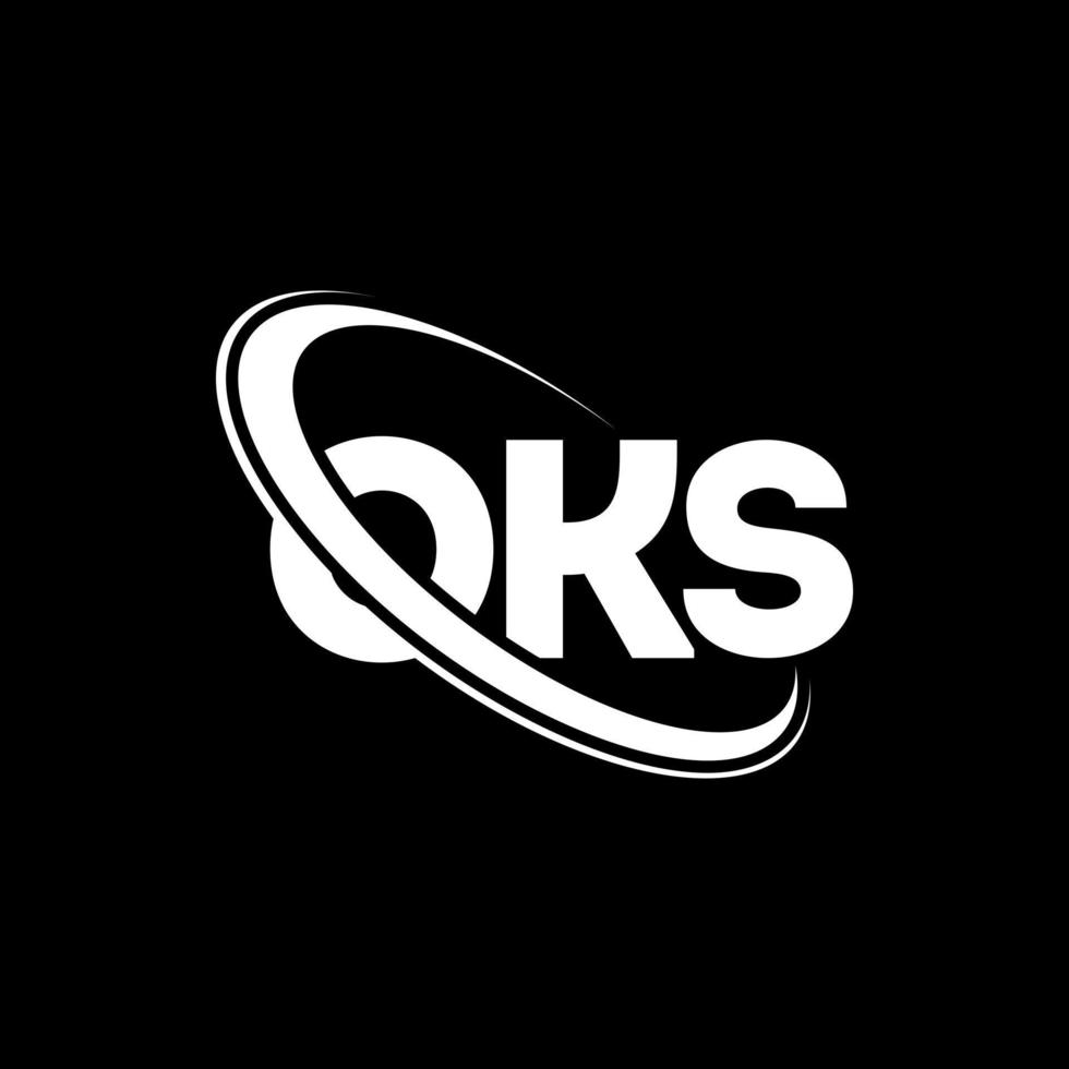 logotipo de ok. ok carta. diseño del logotipo de la letra oks. logotipo de las iniciales oks vinculado con un círculo y un logotipo de monograma en mayúsculas. tipografía oks para tecnología, negocios y marca inmobiliaria. vector