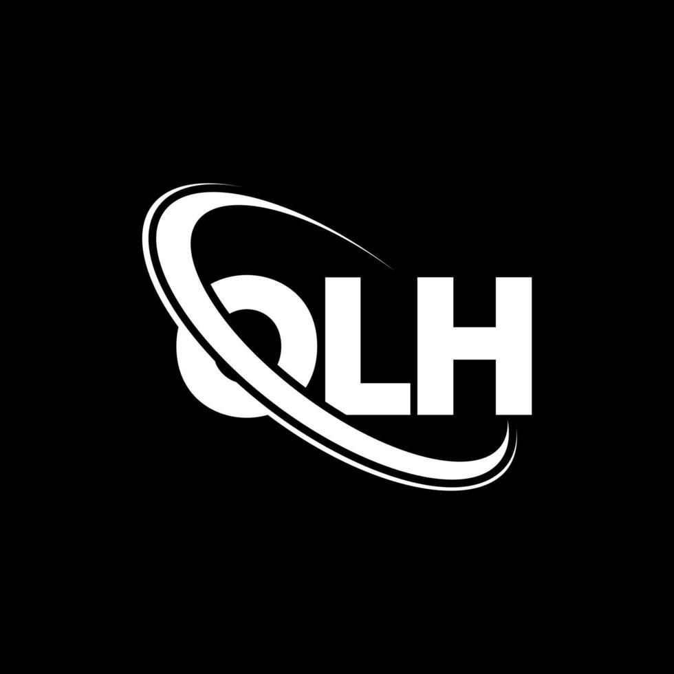 logotipo de olh. olh carta. diseño del logotipo de la letra olh. logotipo de las iniciales olh vinculado con un círculo y un logotipo de monograma en mayúsculas. tipografía olh para tecnología, negocios y marca inmobiliaria. vector