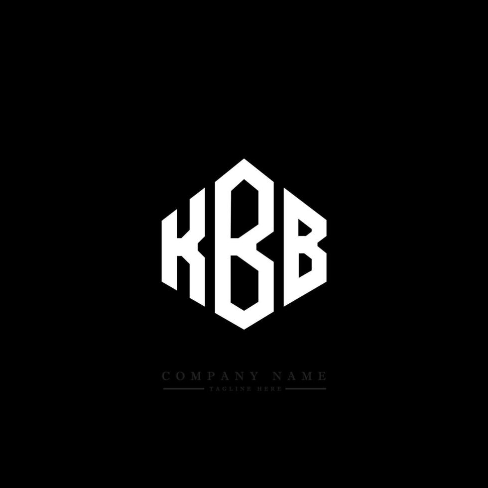 KBB letter logo design with polygon shape. KBB polygon and cube shape logo design. KBB hexagon vector logo template white and black colors. KBB monogram, business and real estate logo.