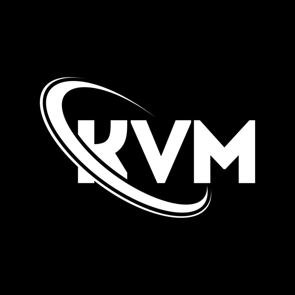 logotipo de kvm. letra kvm. diseño del logotipo de la letra kvm. logotipo de kvm de iniciales vinculado con círculo y logotipo de monograma en mayúsculas. tipografía kvm para tecnología, negocios y marca inmobiliaria. vector