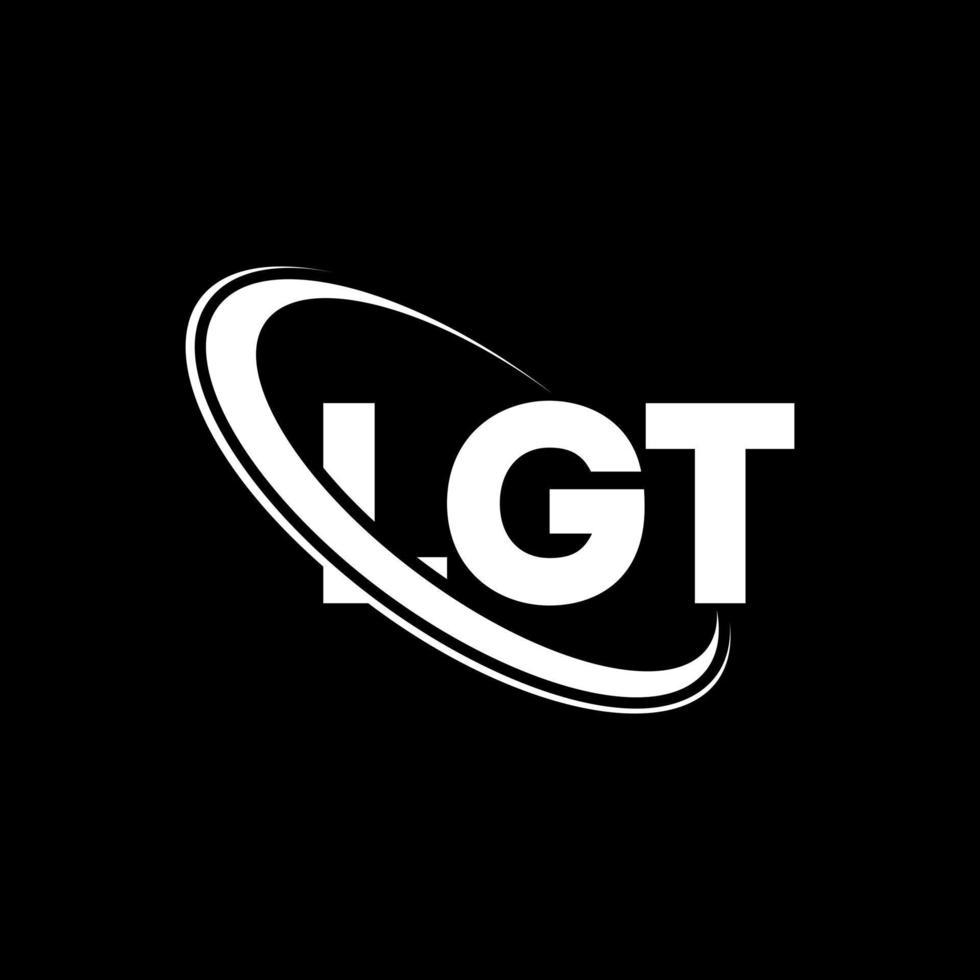 logotipo de LGT. letra lgt. diseño de logotipo de letra lgt. logotipo de iniciales lgt vinculado con círculo y logotipo de monograma en mayúsculas. tipografía lgt para tecnología, negocios y marca inmobiliaria. vector