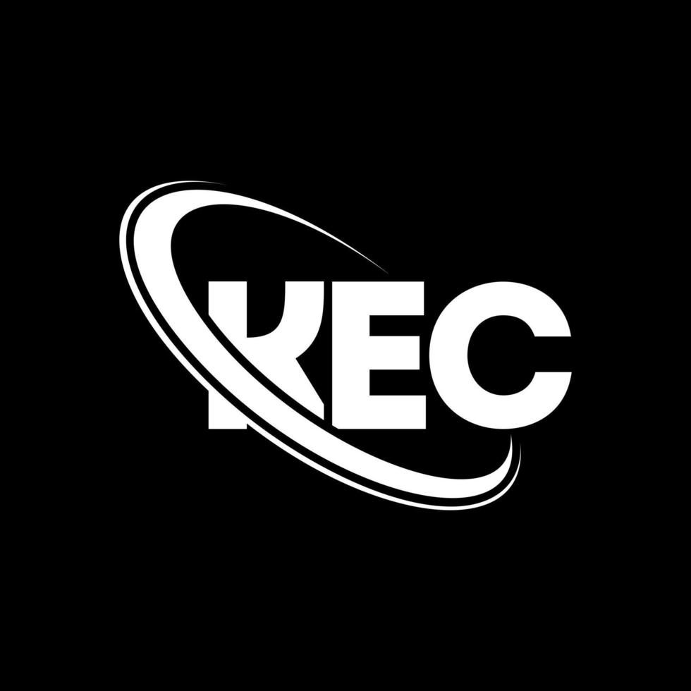 logotipo de kec. letra kec. diseño del logotipo de la letra kec. logotipo de iniciales kec vinculado con círculo y logotipo de monograma en mayúsculas. tipografía kec para tecnología, negocios y marca inmobiliaria. vector