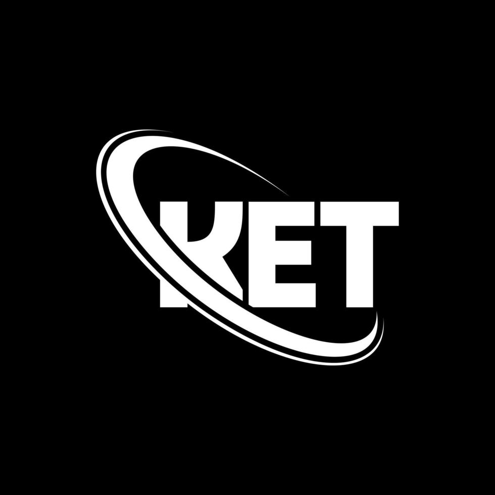 logotipo de ket. carta de ket. diseño del logotipo de la letra ket. logotipo de iniciales ket vinculado con círculo y logotipo de monograma en mayúsculas. tipografía ket para tecnología, negocios y marca inmobiliaria. vector