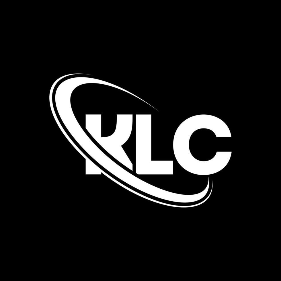 KLC logo. KLC letter. KLC letter logo design. Initials KLC logo linked with circle and uppercase monogram logo. KLC typography for technology, business and real estate brand. vector