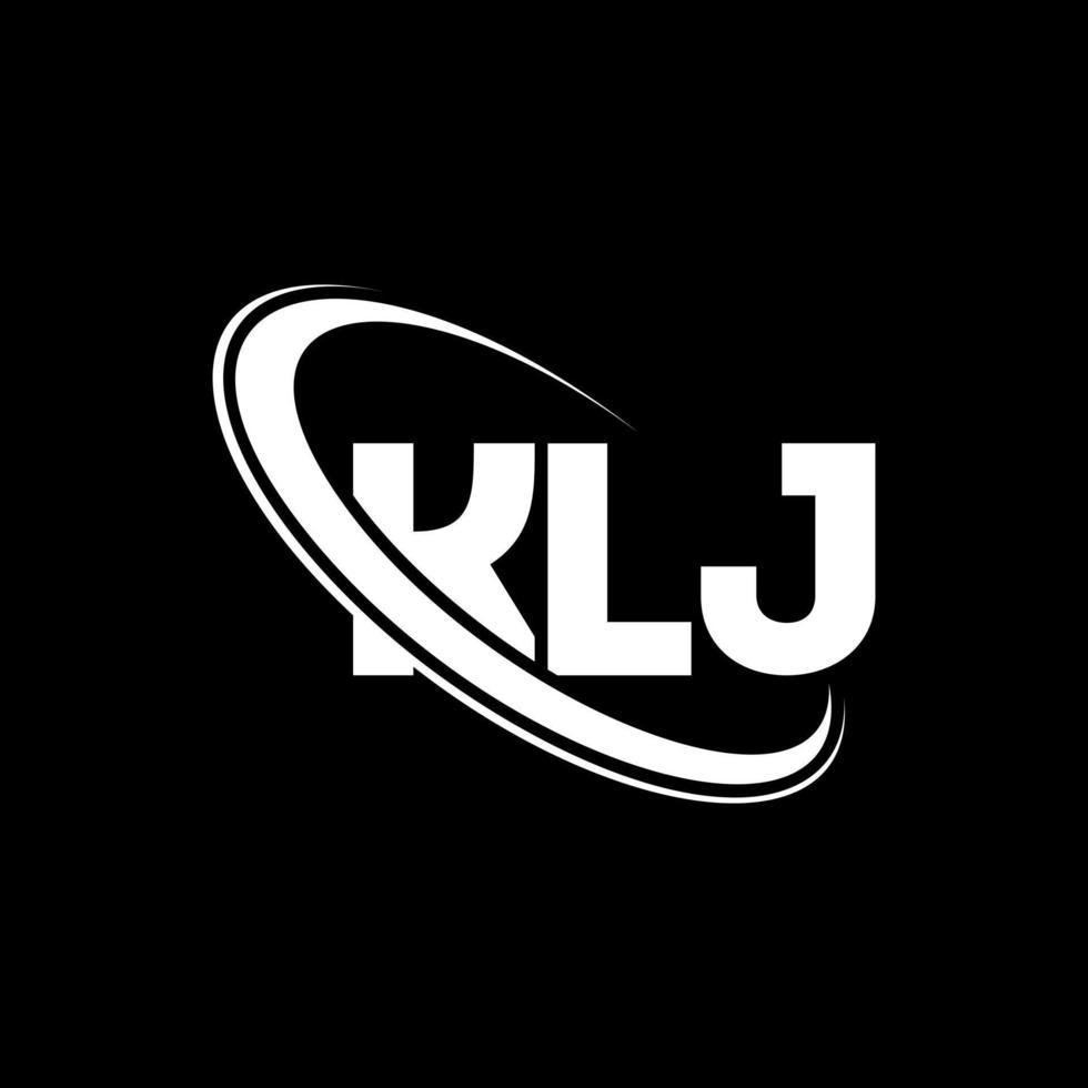 logotipo klj. letra klj. diseño del logotipo de la letra klj. Logotipo de iniciales klj vinculado con círculo y logotipo de monograma en mayúsculas. tipografía klj para tecnología, negocios y marca inmobiliaria. vector