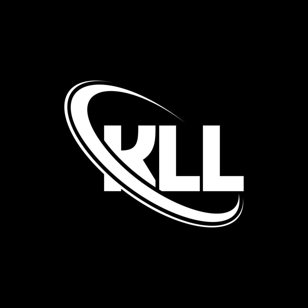 KLL logo. KLL letter. KLL letter logo design. Initials KLL logo linked with circle and uppercase monogram logo. KLL typography for technology, business and real estate brand. vector