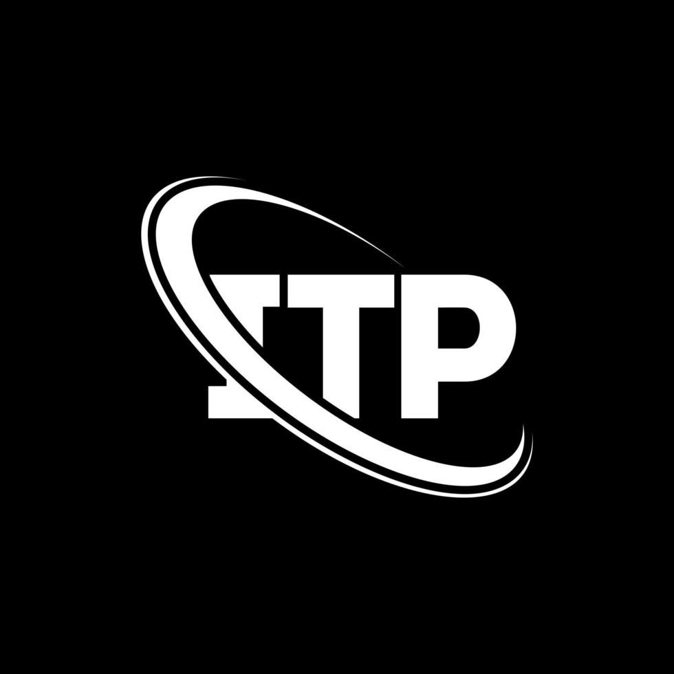 logotipo de itp. letra itp. diseño del logotipo de la letra itp. logotipo de iniciales itp vinculado con círculo y logotipo de monograma en mayúsculas. tipografía itp para tecnología, negocios y marca inmobiliaria. vector