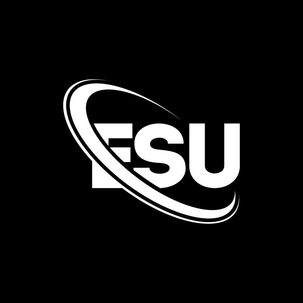 logotipo de esu carta de esu diseño del logotipo de la letra esu