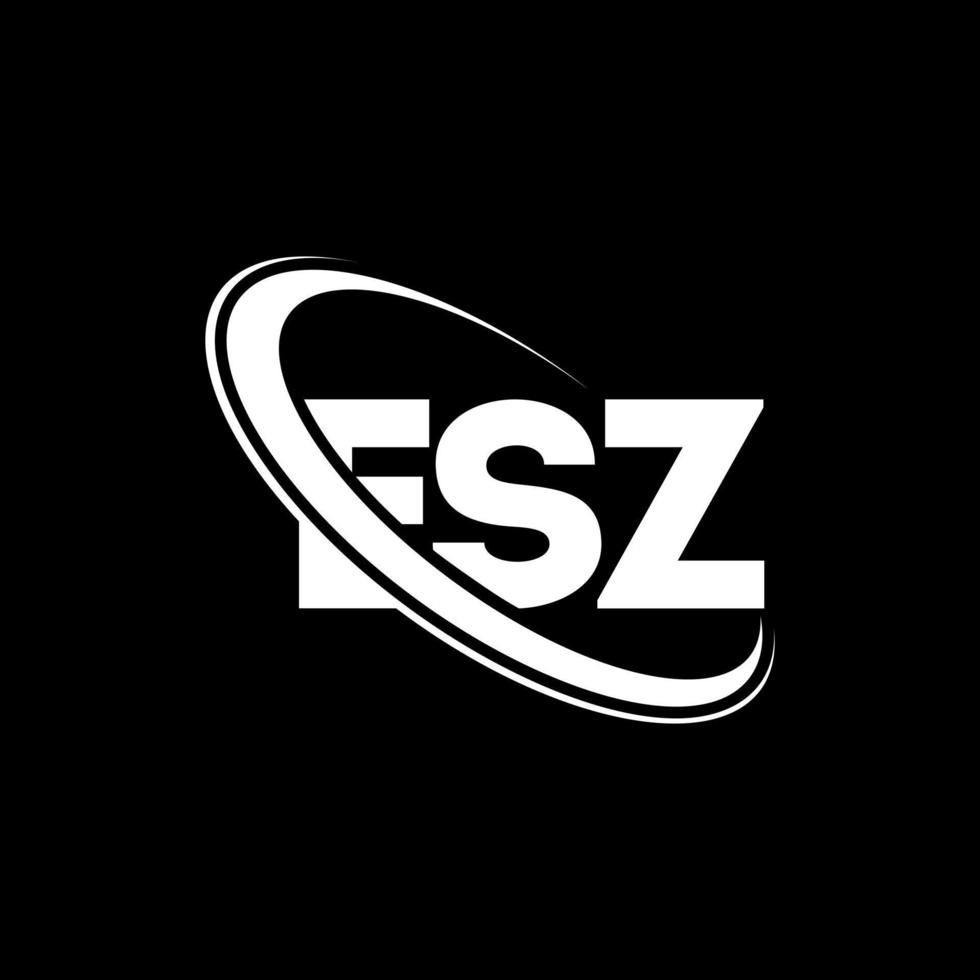ESZ logo. ESZ letter. ESZ letter logo design. Initials ESZ logo linked with circle and uppercase monogram logo. ESZ typography for technology, business and real estate brand. vector