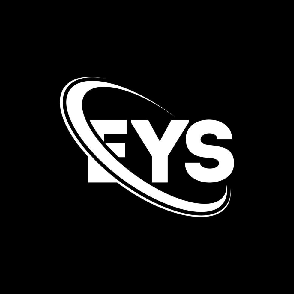 logotipo de eys. carta de eys. diseño del logotipo de la letra eys. logotipo de iniciales eys vinculado con círculo y logotipo de monograma en mayúsculas. tipografía eys para tecnología, negocios y marca inmobiliaria. vector