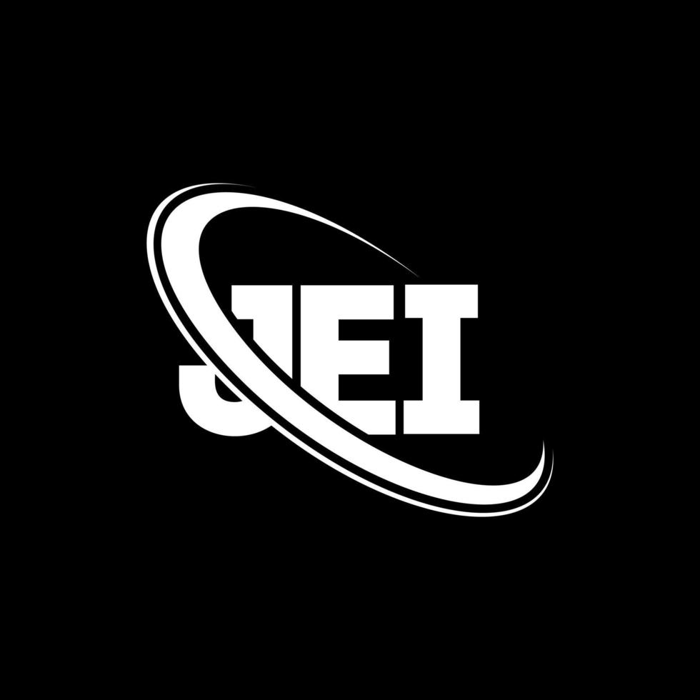 logotipo de jei. carta jei. diseño del logotipo de la letra jei. logotipo de iniciales jei vinculado con círculo y logotipo de monograma en mayúsculas. tipografía jei para tecnología, negocios y marca inmobiliaria. vector